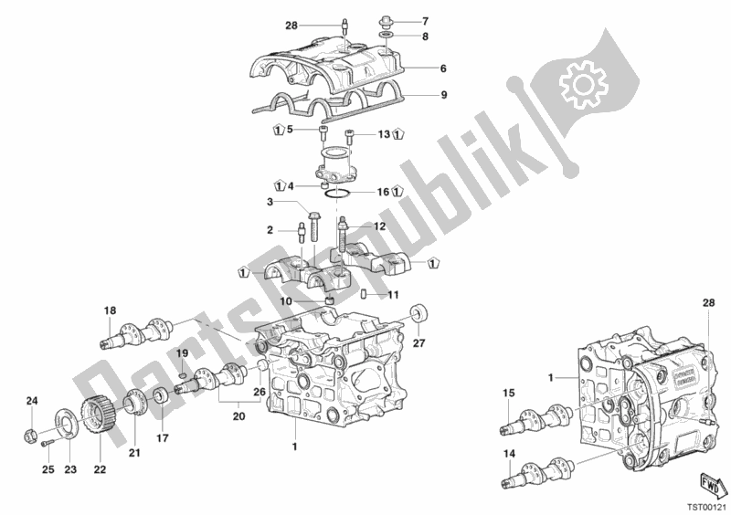 Todas las partes para Cabeza De Cilindro de Ducati Superbike 999 S 2003